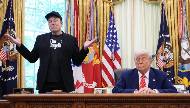 Elon Musk y Donald Trump en el Despacho Oval de la Casa Blanca
