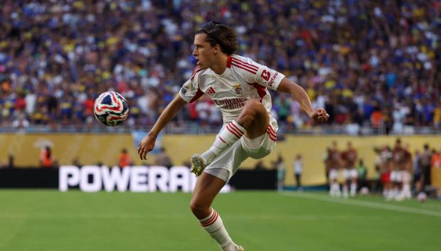 Álvaro Carreras, en el Mundial de Clubes con el Benfica