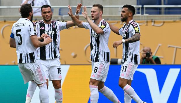 Los jugadores de la Juventus de Turín en un partido del Mundial de Clubes