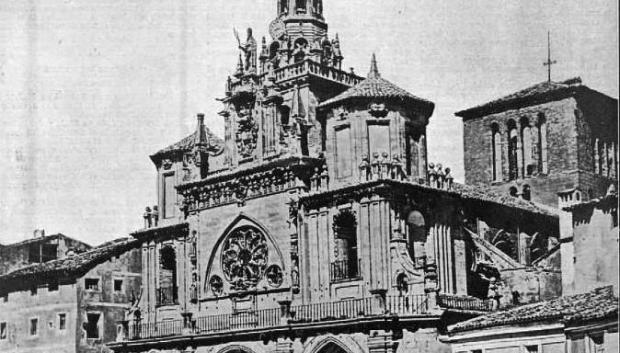 Catedral de Cuenca antes del hundimiento de la torre de las campanas