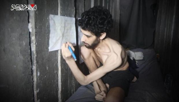 Evyatar David, rehén israelí en manos de Hamás en Gaza