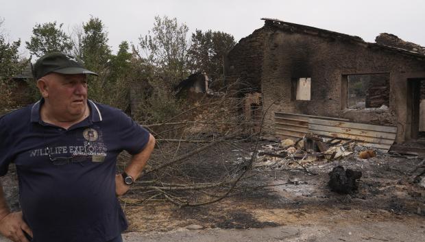 Efectos del incendio en Las Médulas (León)