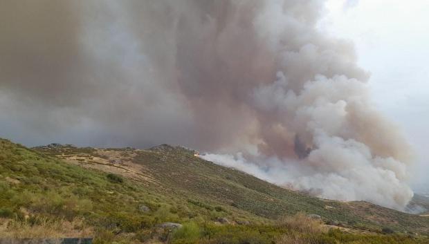 Incendio forestal en Jarilla
