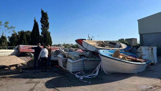 Pateras llegadas a Baleares almacenadas
