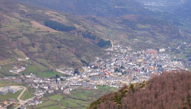 Vista de Villablino, en León