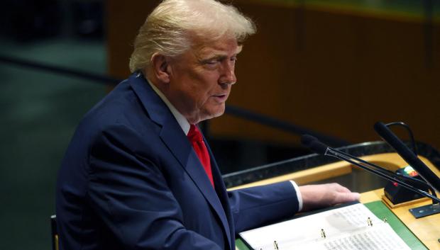 El presidente de Estados Unidos, Donald Trump, habla durante el 80.º periodo de sesiones de la Asamblea General de las Naciones Unidas