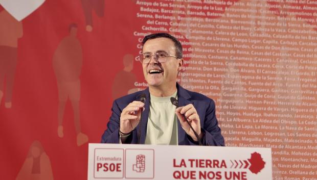 El secretario general del PSOE en Extremadura, Miguel Ángel Gallardo