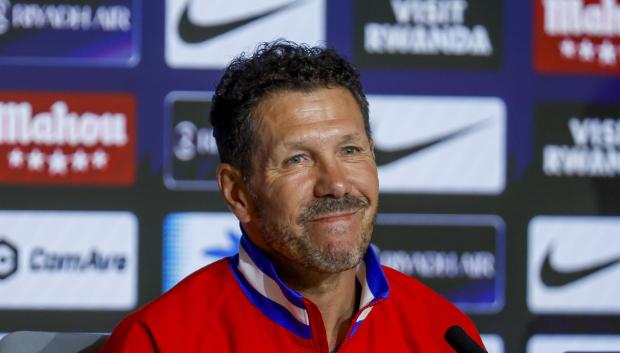 El Cholo Simeone, durante la rueda de prensa previa al derbi contra el Madrid