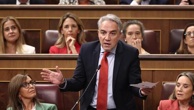 El vicesecretario de coordinación autonómica del PP, Elías Bendodo, interviene durante una sesión de Control al Gobierno, en el Congreso de los Diputados, a 7 de octubre de 2025, en Madrid (España). El pleno del Congreso vota hoy el embargo de armas a Israel después de que se debatiera ayer en el pleno de la tarde. La votación fue atrasada por la Junta de Portavoces para que la convalidación del decreto ley no coincida con el segundo aniversario de los ataques de Hamás del 7 de octubre de 2023 en Israel que dieron lugar a la actual ofensiva sobre Gaza.

Eduardo Parra / Europa Press
08/10/2025