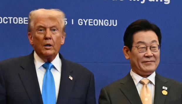 El presidente de Estados Unidos, Donald Trump, y el presidente de Corea del Sur, Lee Jae Myung