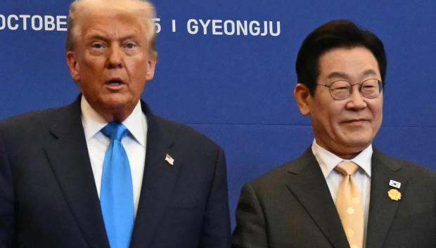 El presidente de Estados Unidos, Donald Trump, y el presidente de Corea del Sur, Lee Jae Myung