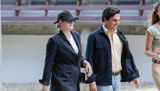 Victoria de Hohenlohe, junto a su marido Maxime Corneille