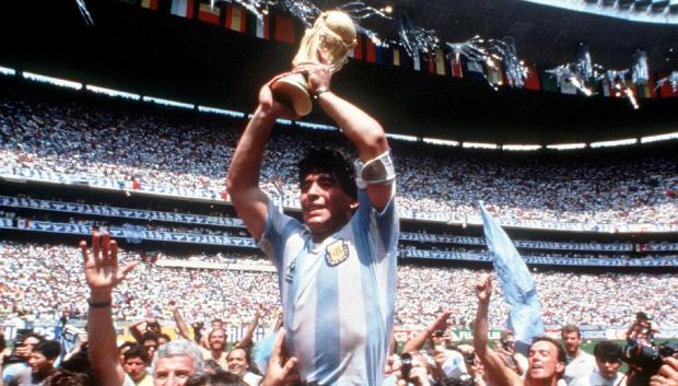 Mundial del 86, Maradona celebra la victoria de Argentina frente a Alemania