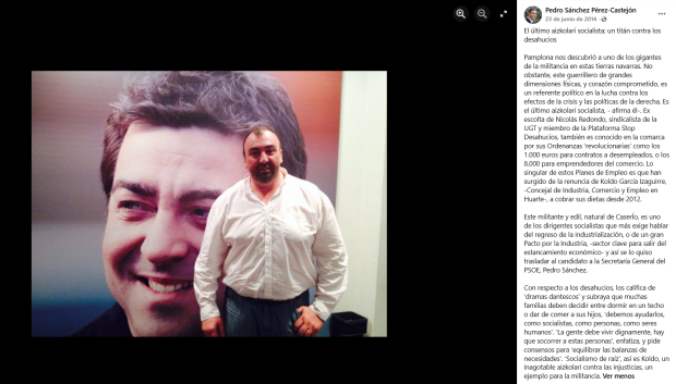 Pedro Sánchez se deshacía en el elogios con Koldo García