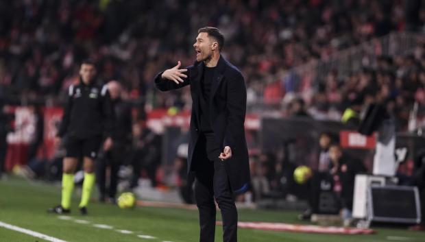 Xabi Alonso, durante el Girona - Real Madrid