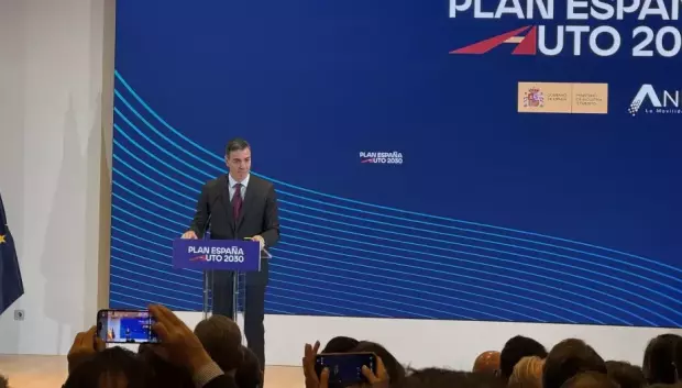 Pedro Sánchez durante la presentación del Plan 2030