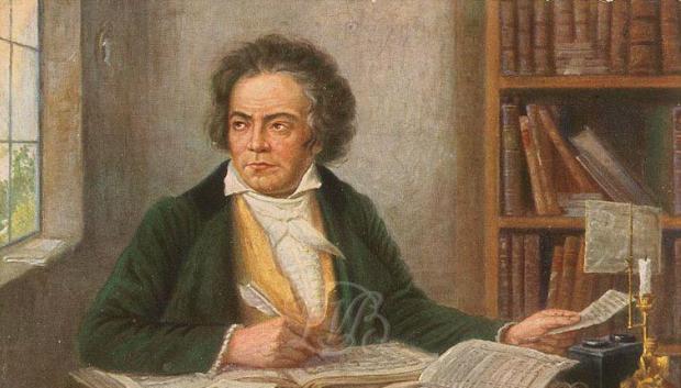 Retrato de Beethoven, por Wilhelm Fassbender (1928)
