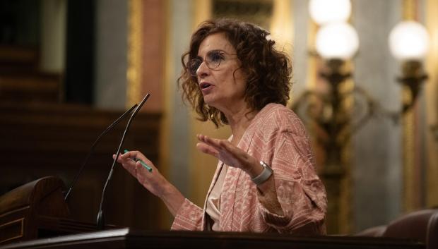 María Jesús Montero, durante una intervención en el Congreso de los Diputados