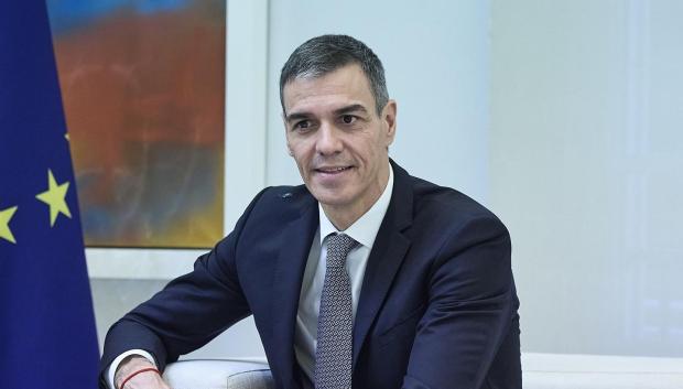 El presidente del Gobierno, Pedro Sánchez, durante su reunión con el presidente del Estado de Palestina, hace apenas dos días