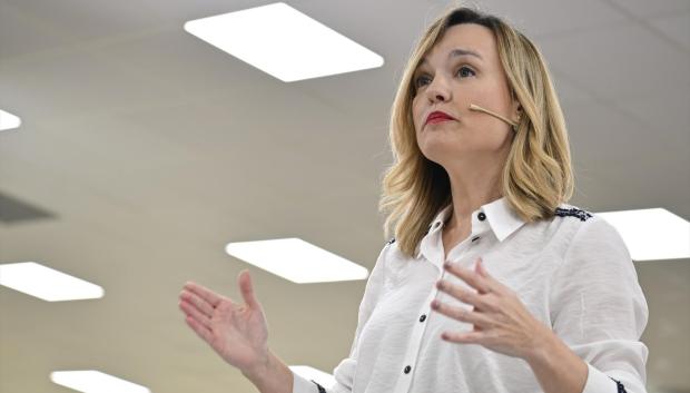 La secretaria general del PSOE de Aragón y candidata a la Presidencia del Gobierno de Aragón, Pilar Alegría