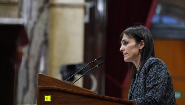 La líder de Aliança Catalana, Sílvia Orriols, en el Parlament de Cataluña