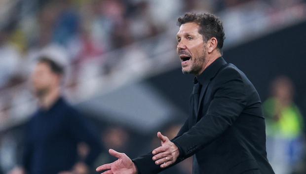Diego Pablo Simeone, en el derbi de la Supercopa de España