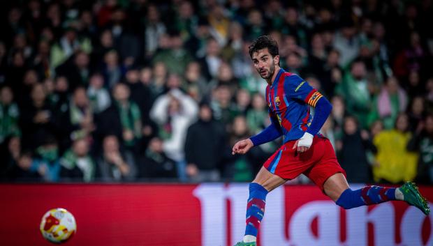 Ferran Torres celebra el gol en El Sardinero