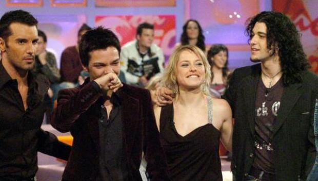 Sergio Rivero, Soraya Arnelas y Víctor Estévez en la final de OT 4