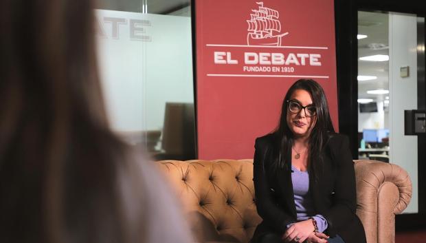 Carolina López, durante la entrevista