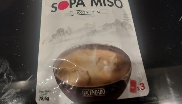 Imagen de la sopa miso de Hacendado