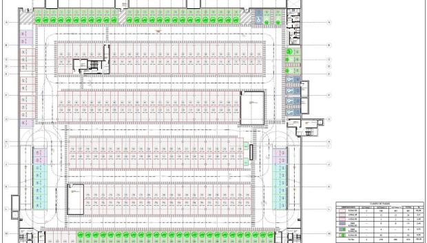 Plano del parking de Colón