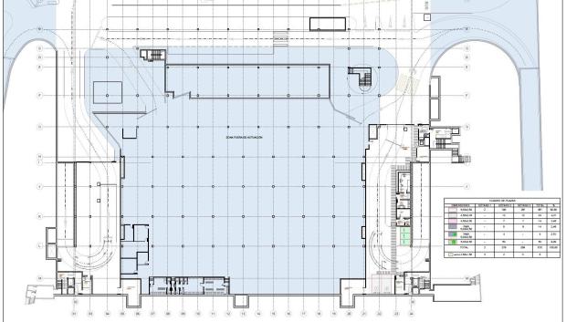 Plano del parking de Colón