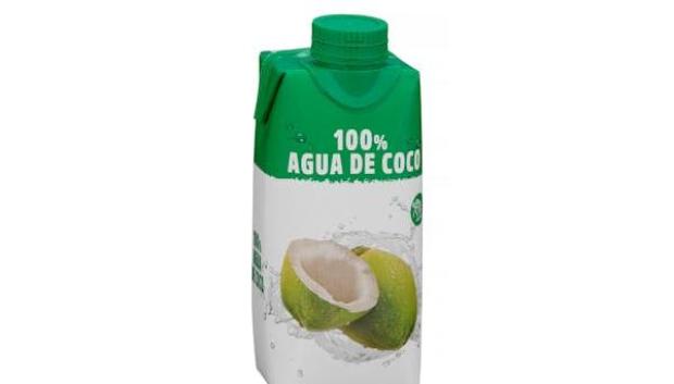 Imagen del agua de coco de Hacendado que vende Mercadona