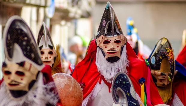 Pantalla is the traditional carnival mask from Xinzo de Limia, Ourense. Galicia, Spain.