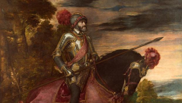 Carlos V en la batalla de Mühlberg