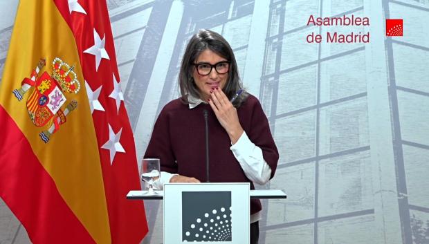 La portavoz de Más Madrid en la Asamblea, Manuela Bergerot