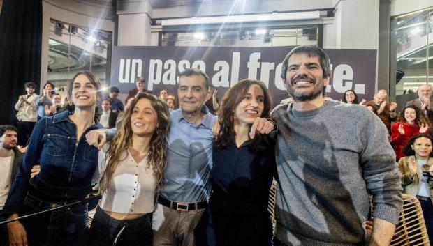 Rita Maestre, Lara Hernández, Antonio Maíllo, Mónica García y Ernest Urtasun