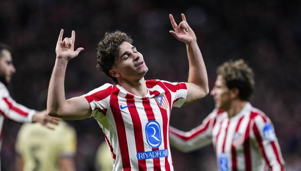 Julián Álvarez, durante un partido con el Atlético de Madrid