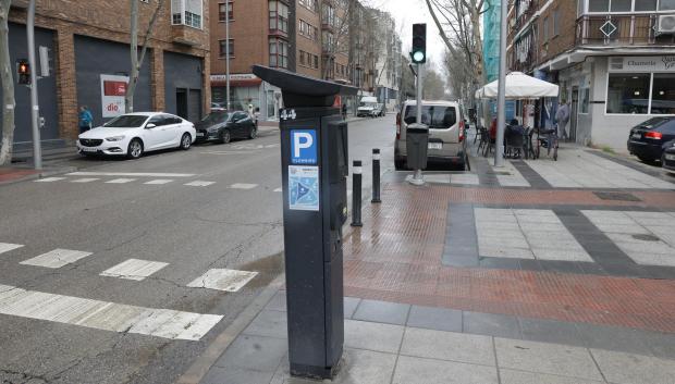 Parquímetro en el barrio de Comillas