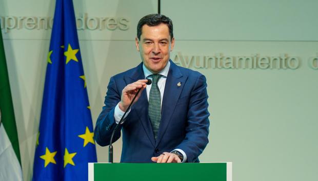 El presidente de la Junta de Andalucía, Juanma Moreno