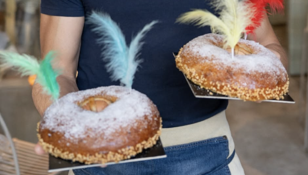 Mona de pascua de l'Espiga d'Or ganadora de la V edición del concurso de la mejor mona tradicional de pascua.