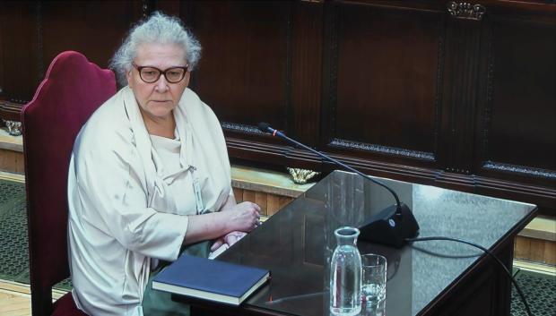 La empresaria Carmen Pano, durante su declaración como testigo en el 'caso mascarillas' en el Supremo