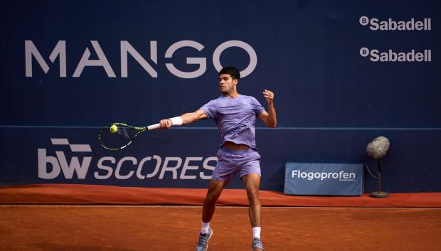 El tenista español Carlos Alcaraz en el Barcelona Open Banc Sabadell 2025