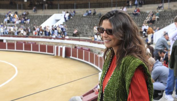 Tana Rivera, en la plaza de toros de Brihuega