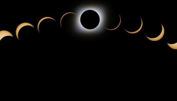 Total de fases de un eclipse solar