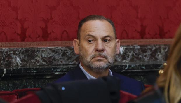El exministro José Luis Ábalos en el banquillo de los acusados durante el juicio del caso PSOE