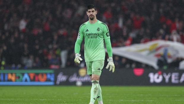 Thibaut Courtois, en el Benfica - Real Madrid de esta temporada