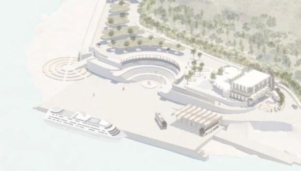 Imagen del proyecto del embarcadero de Vega Terrón, en La Fregeneda, pueblo de Salamanca
