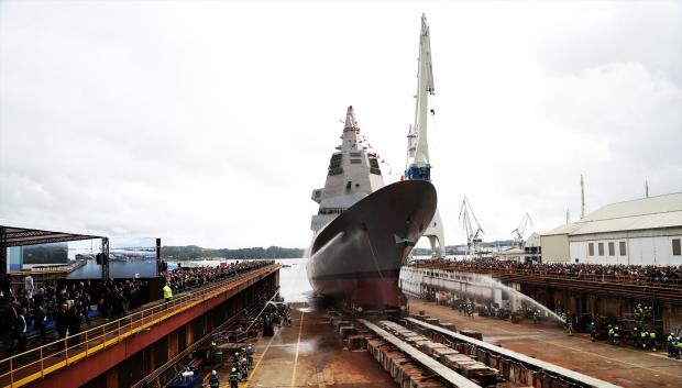 Ceremonia de la botadura de la fragata F-111, en el astillero de Navantia, a 11 de septiembre de 2025, en Ferrol, A Coruña, Galicia (España). Durante el acto, Doña Sofía amadrina la botadura de la Fragata F-111 “Bonifaz”, primera unidad de una moderna serie de buques de combate para la Armada, para asegurar la superioridad en el combate naval.

Raúl Lomba / Europa Press
11 SEPTIEMBRE 2025;NAVANTIA;BONIFAZ;FRAGATA;REALEZA;REINA;PRESIDENTE;
11/9/2025