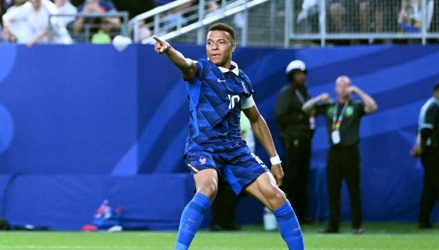 Mbappé celebra un gol con Francia en este Mundial